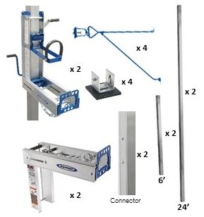 Titan Aluminum Pump Jack Bench (TWALBENCH) - Scaffolding Work Platform