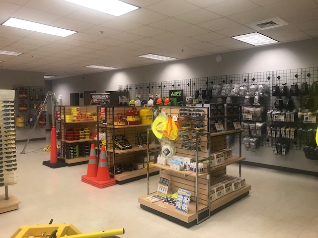 Inside the Charlotte store location of Associated Scaffolding