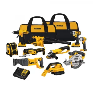 20-Volt Max Cordless Combo Kit (10-Tool) with (2) 20-Volt 2.0Ah Batteries, Charger & Bag
