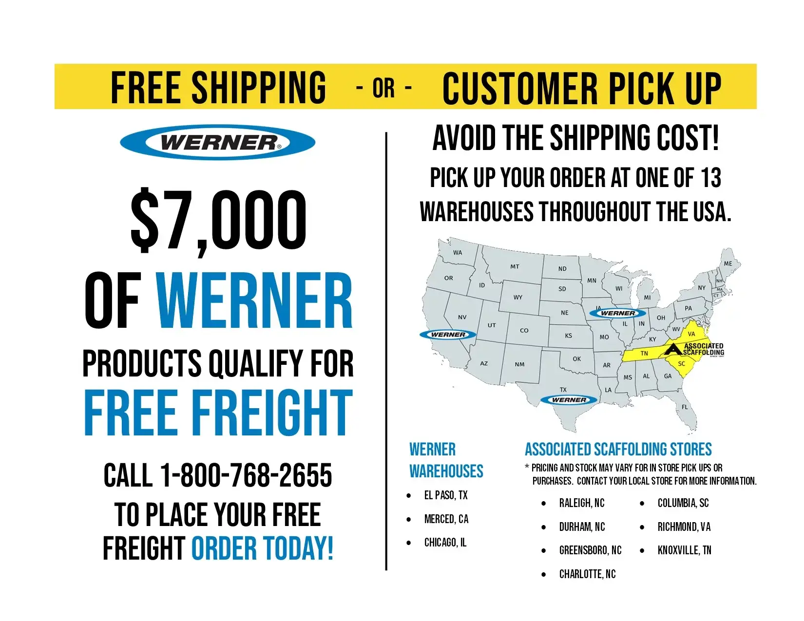 Pick Up Your Werner Products